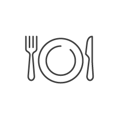 Assiette et couverts